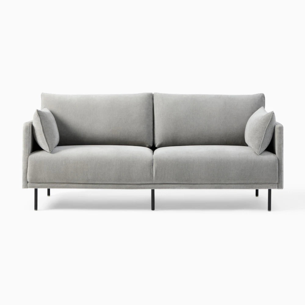 ELENOIR – Three Seater Sofa with Metallic Black Legs