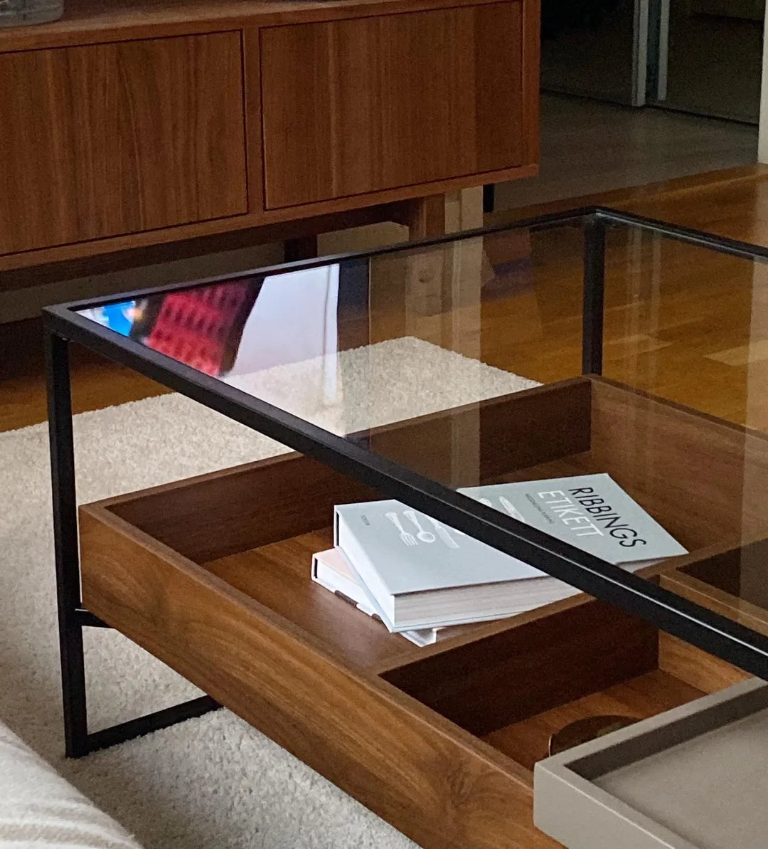 LUCENT – Industrial Style Metallic Frame Coffee Table