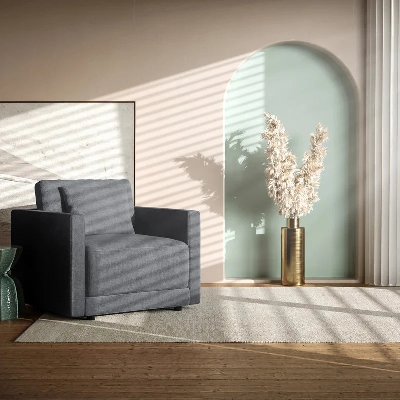 KEN – Grey Square Sofa Armchair