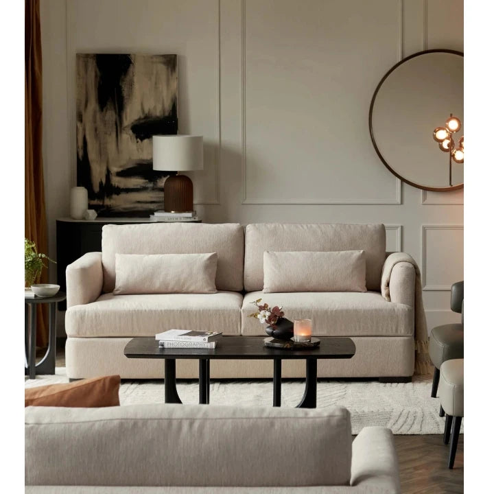 MOCCA – Oatmeal Traditional Three Seater Sofa