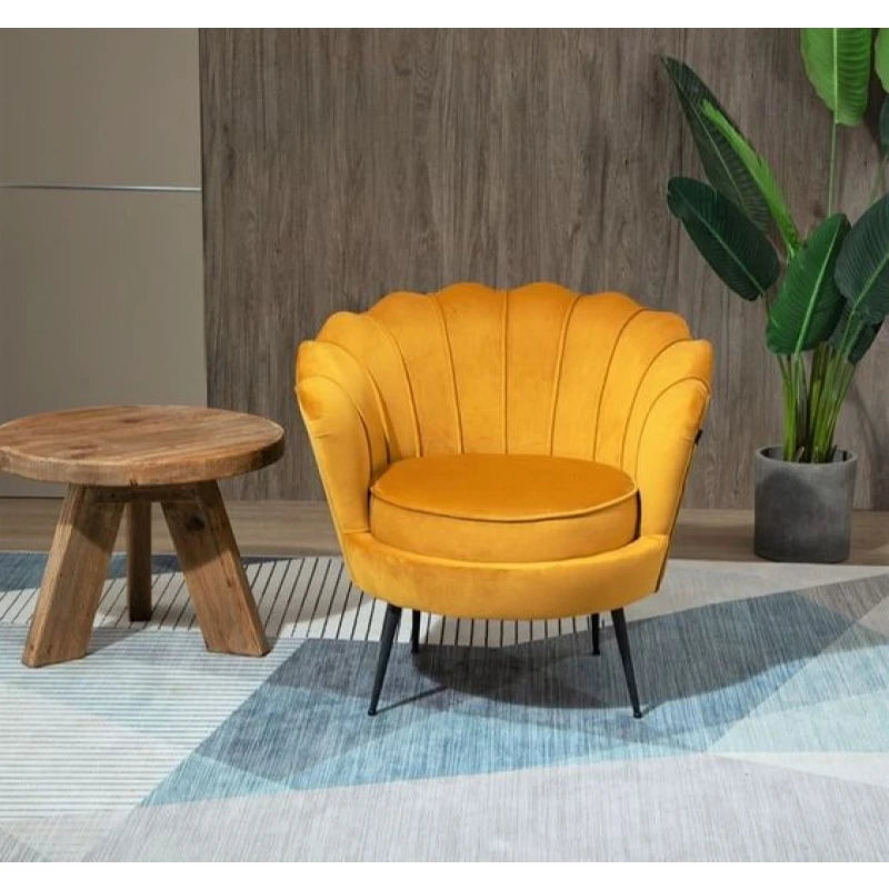 SARA – Yellow Shell Back Cocktail Chair