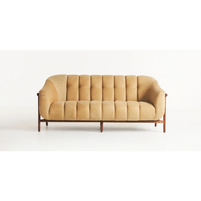OZGE – Three Seater Channeled Tufted Sofa