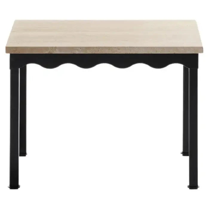 OPULAN – Industrial Style Travertine End Table