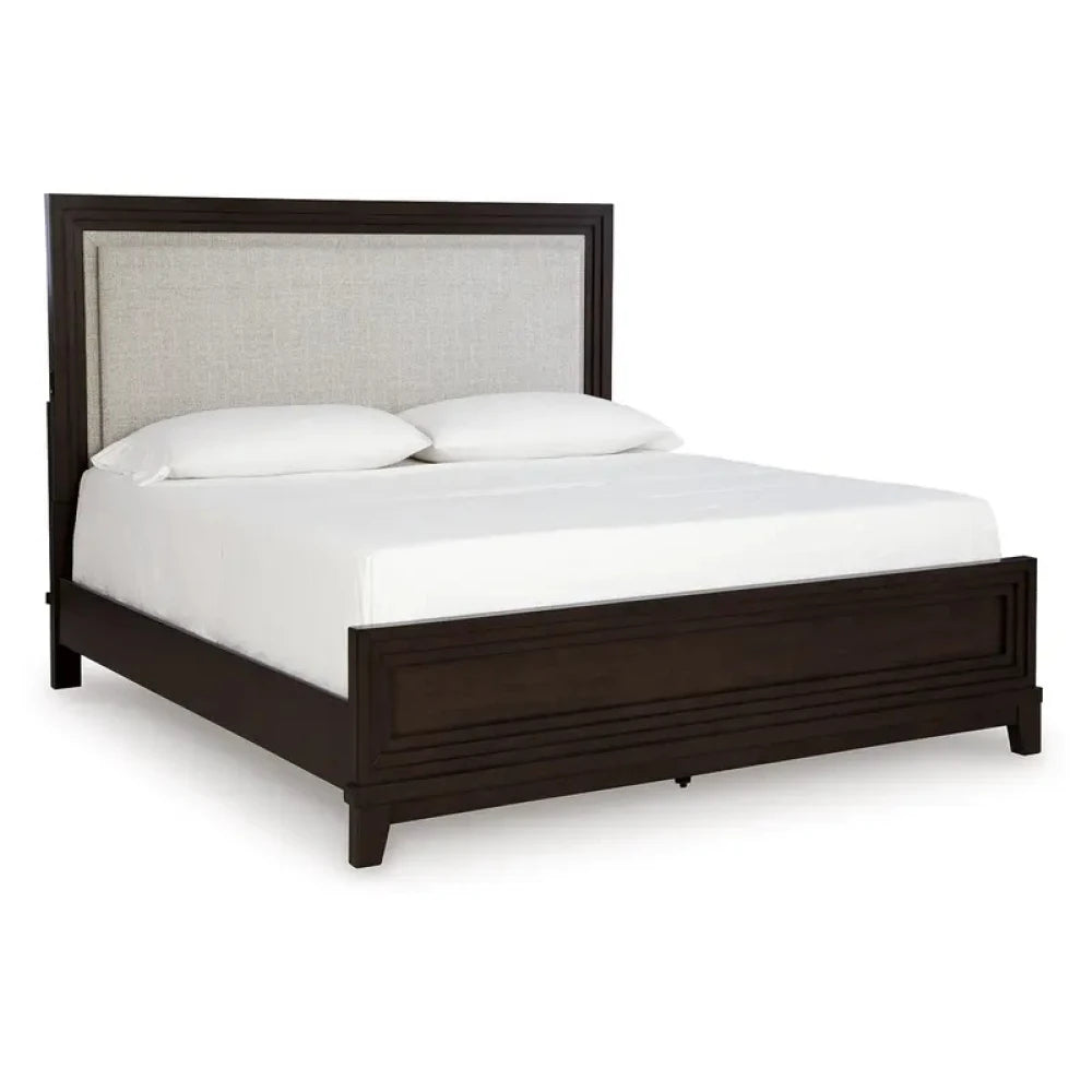 ALVARA – Retro Style Dark Brown Bedroom Set
