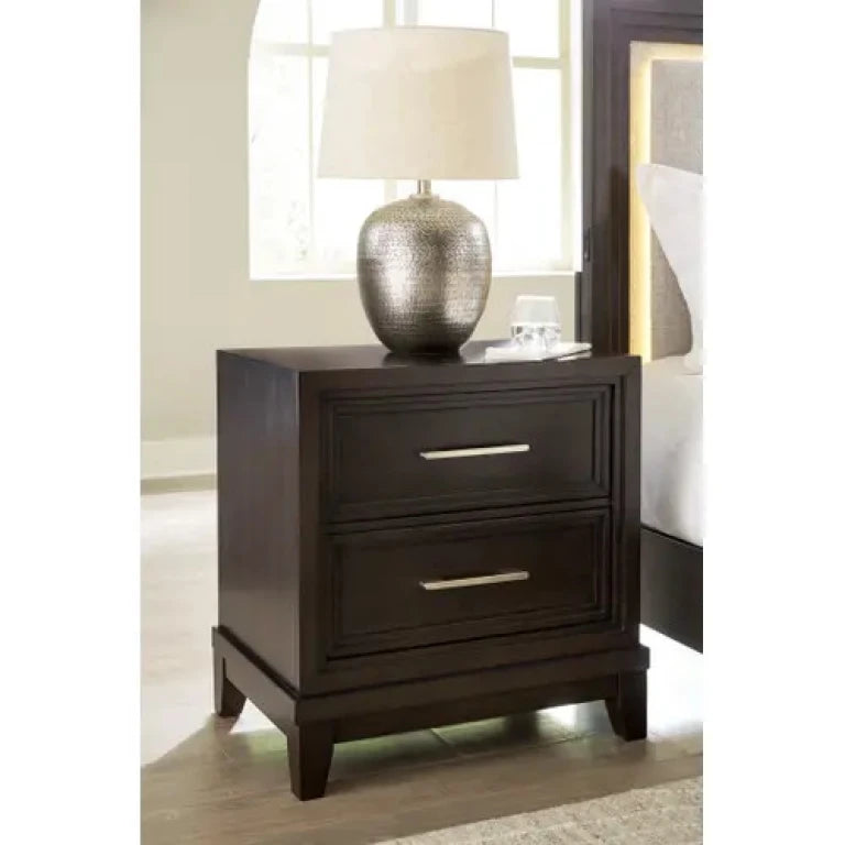 ALVARA – Retro Style Dark Brown Bedroom Set