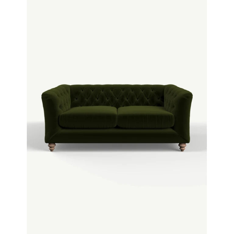 GRANDIOSE – Green Velvet Tufted Three Seater Sofa