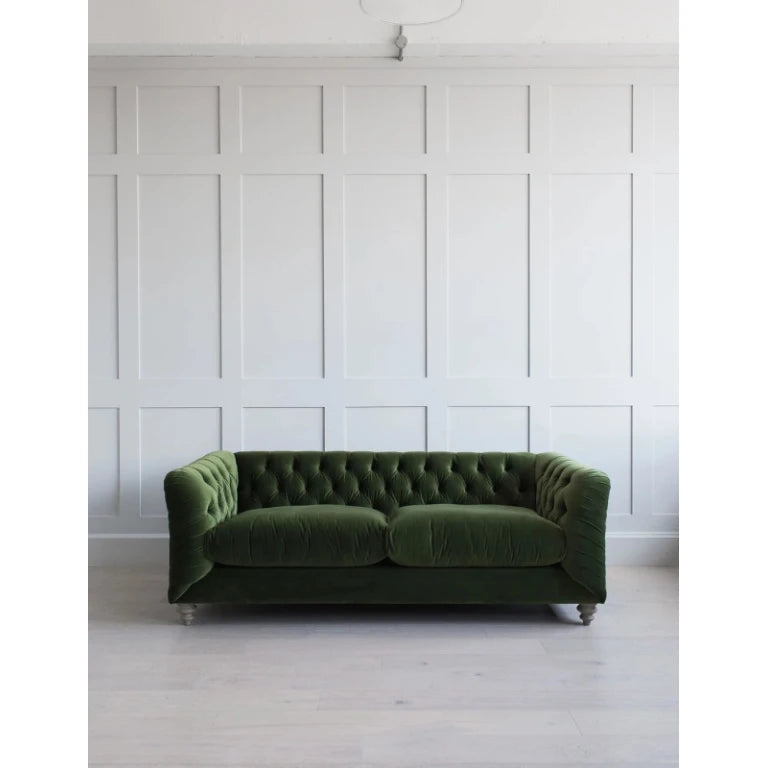 GRANDIOSE – Green Velvet Tufted Three Seater Sofa