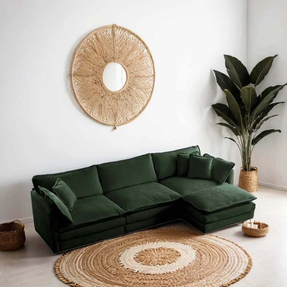 VERDANT – L Shaped Four Seater Sofa with Ottoman
