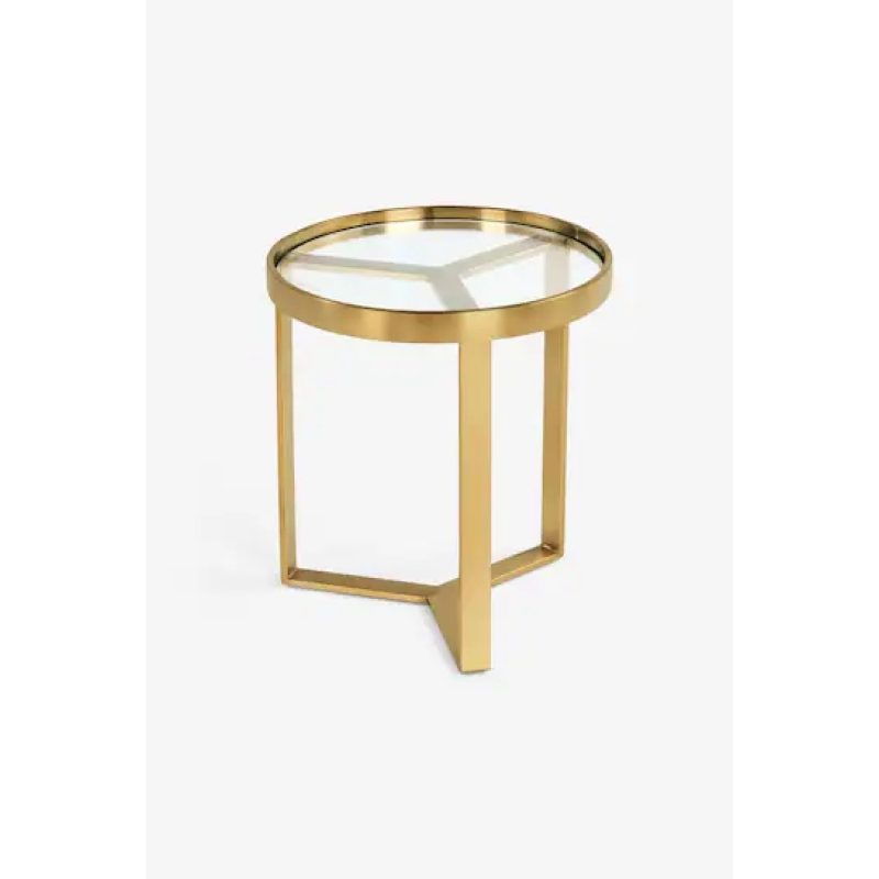 HANDEC - End Table with Glass Top