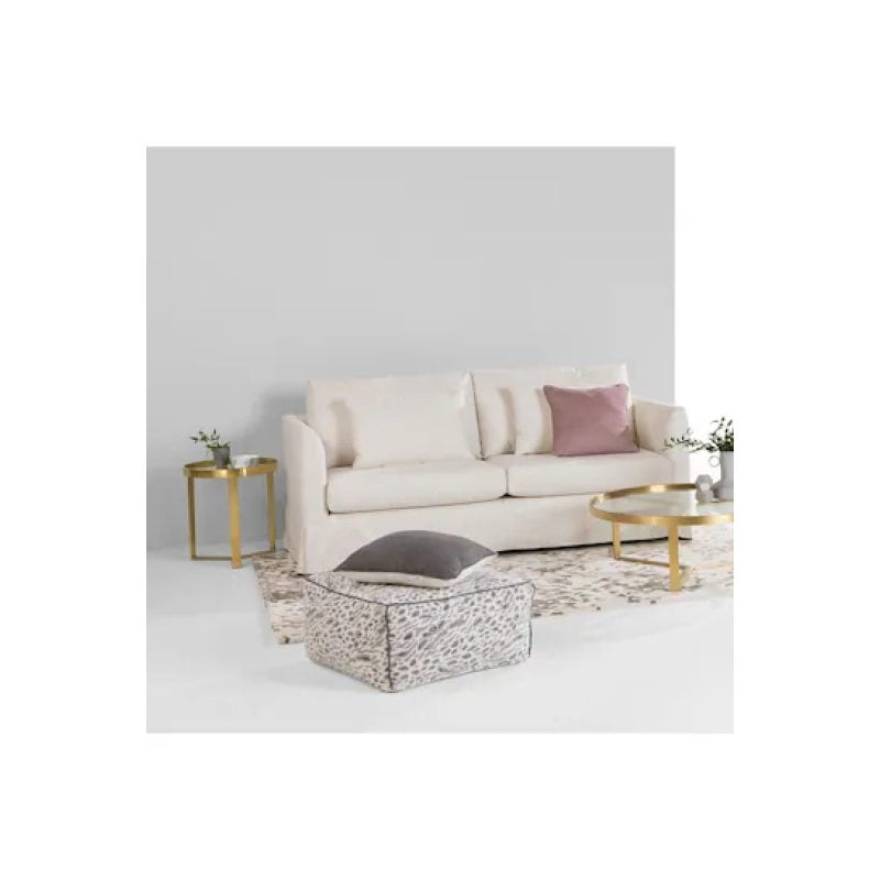 HANDEC - End Table with Glass Top