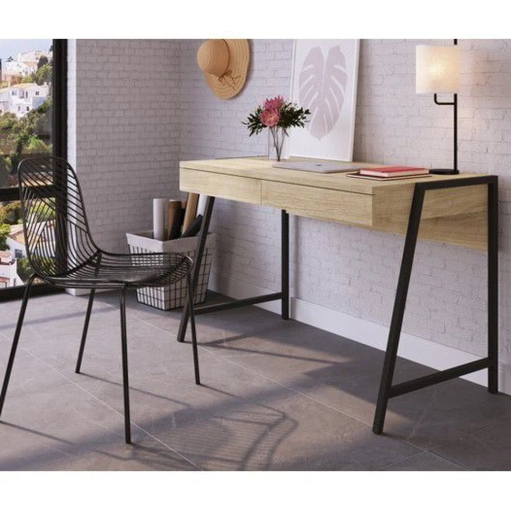SCRIVERE – Writing Desk with Angled Metallic Base