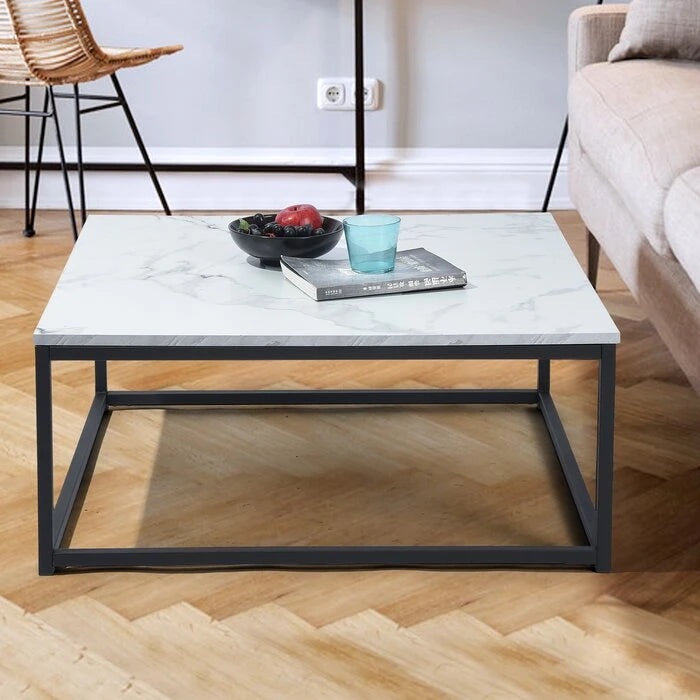 HULLARKA – Coffee Table with Black Metallic Frame