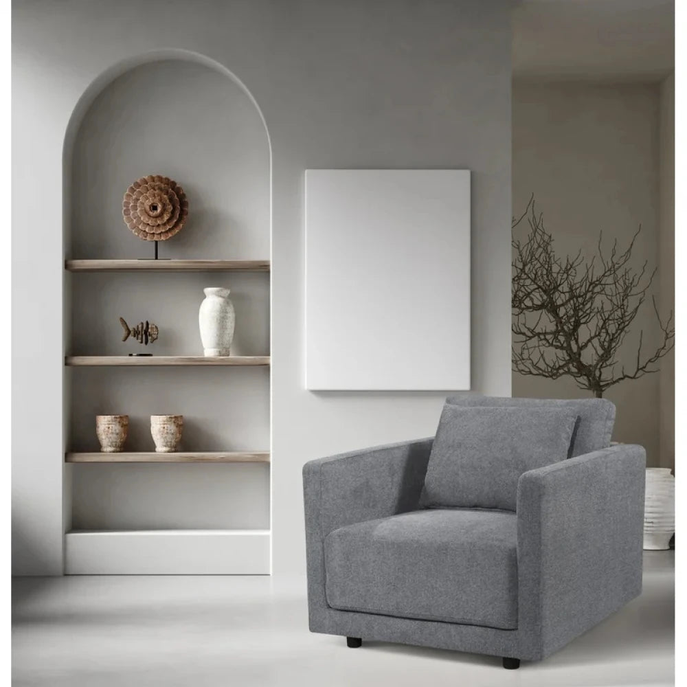 KEN – Grey Square Sofa Armchair