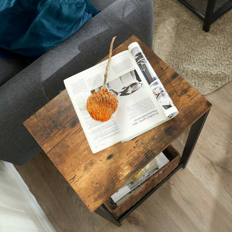 KIARA - Rectangular Black Metallic Frame End Table