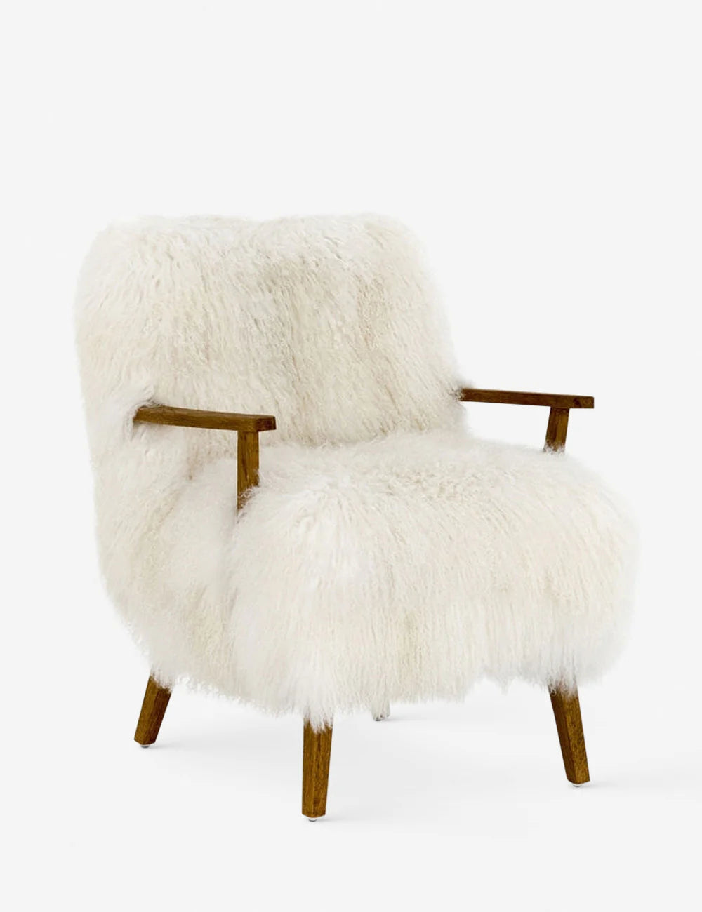 CELESTE – Luxury Style White Fur Accent Arm Chair