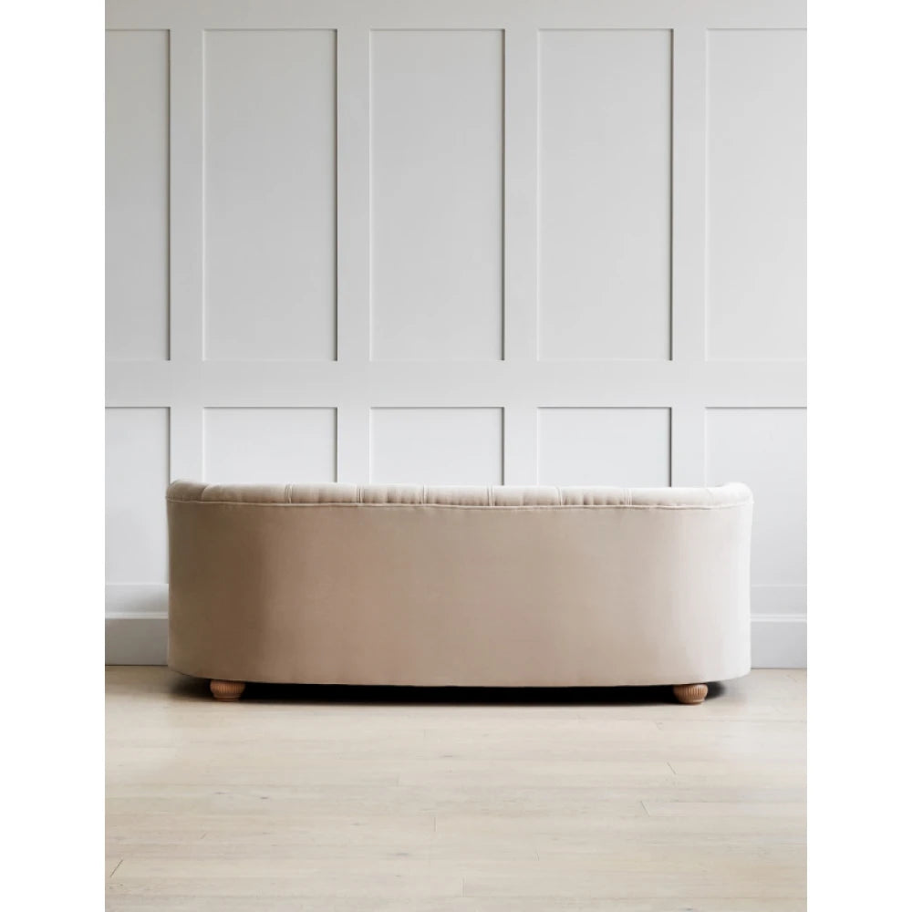 KUFEH – Beige Curved Three Seater Sofa
