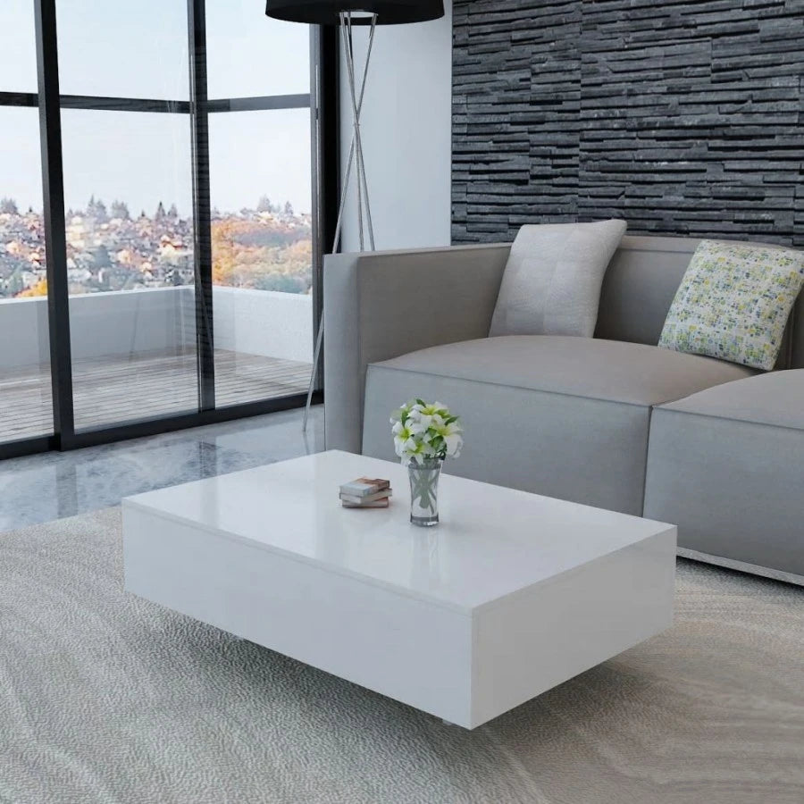 MELFED – White Glossy Coffee Table