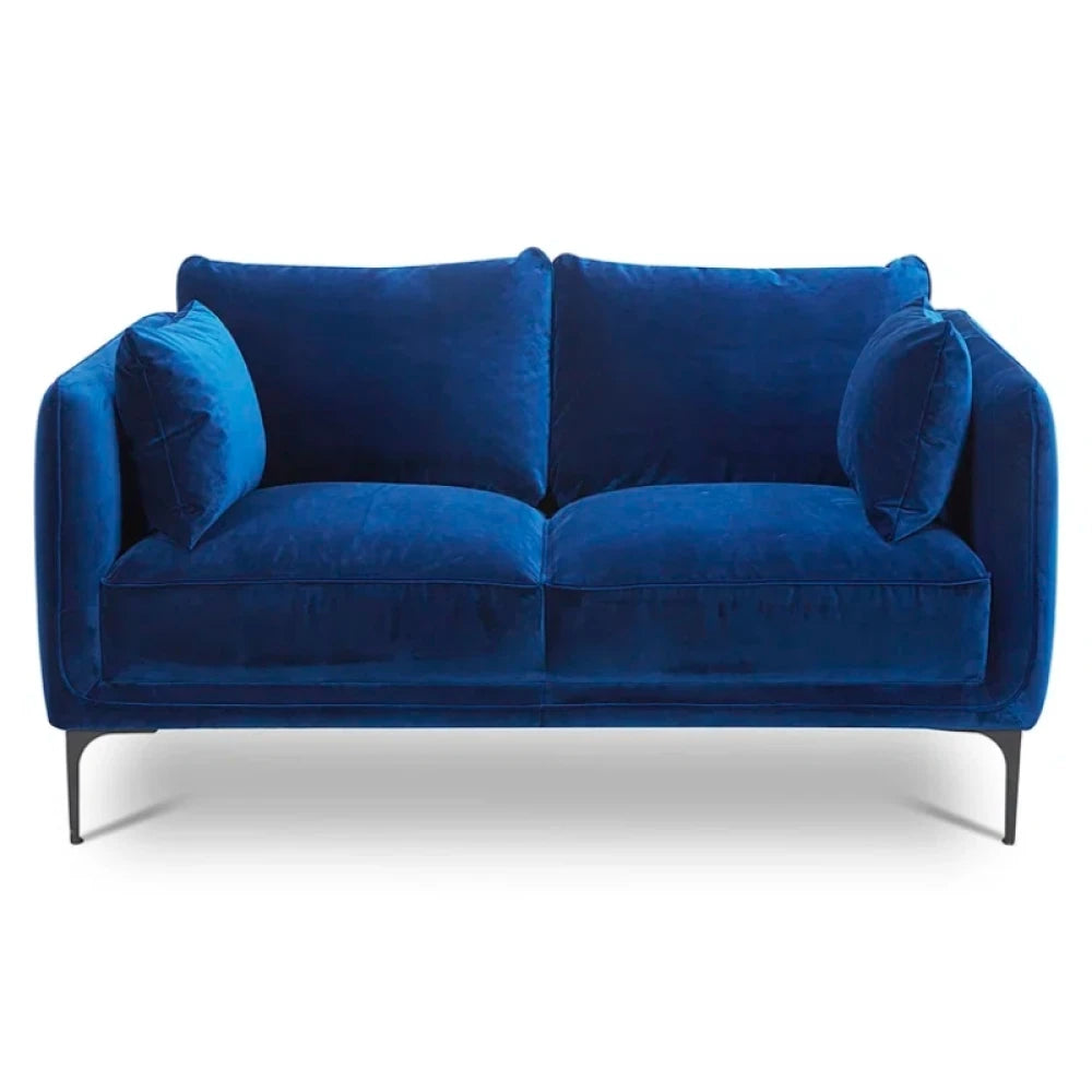 MAYA – Blue Cozy Lounge Two Seater Sofa
