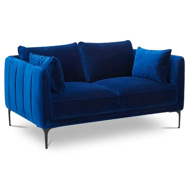 MAYA – Blue Cozy Lounge Two Seater Sofa