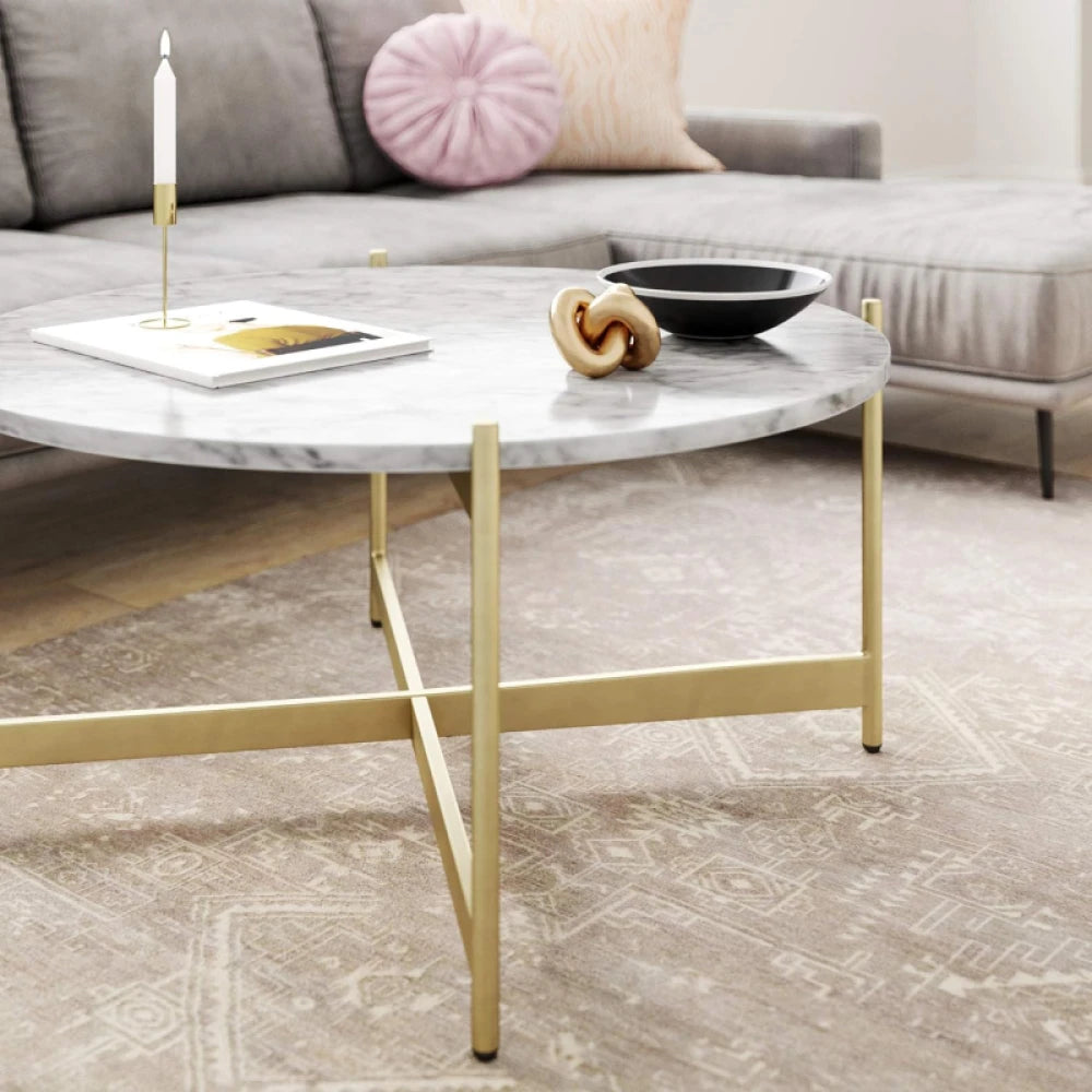 METTLE – X Frame Round Coffee Table