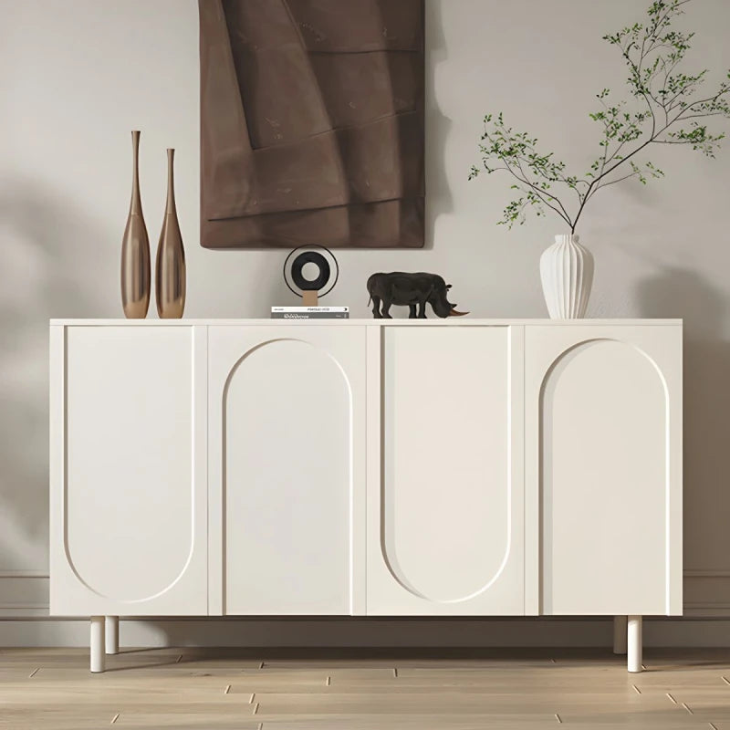 NOPSIS – White Grooved Panel Door Side Board
