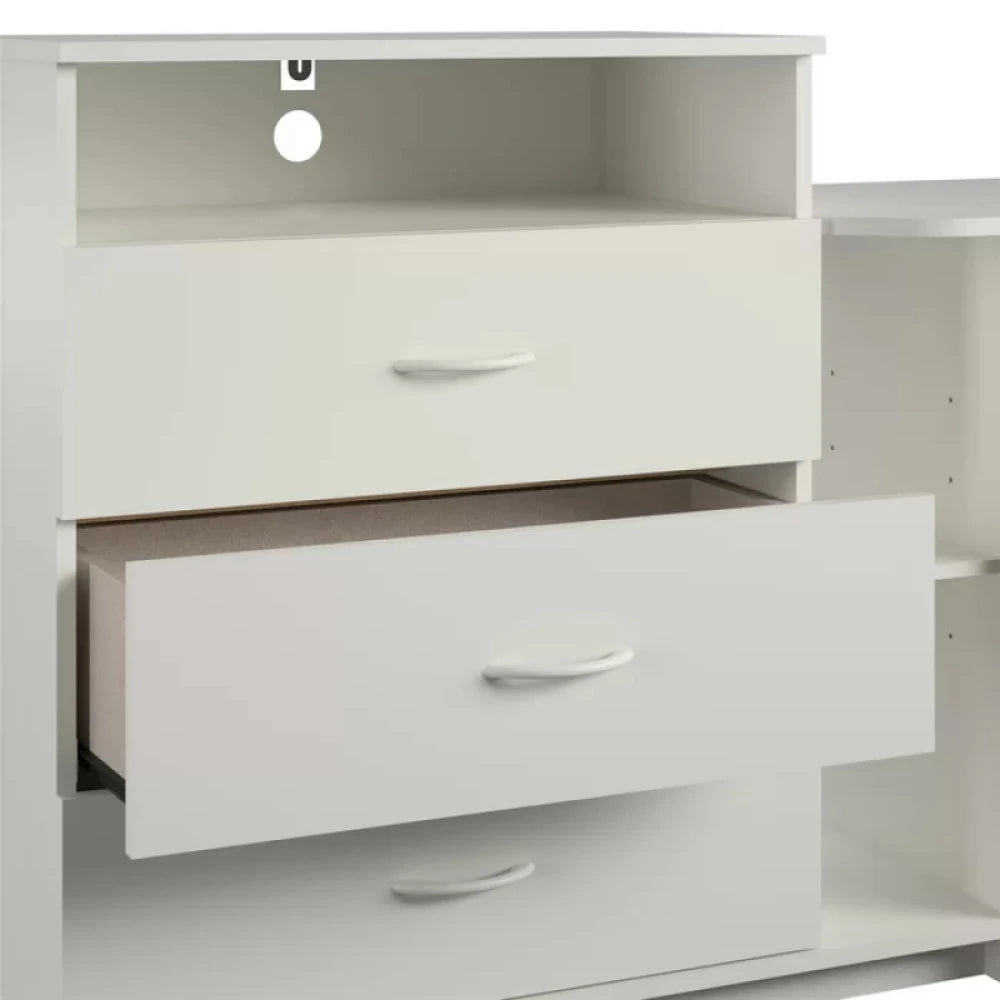 GEEREY – Two In One Computer Desk White