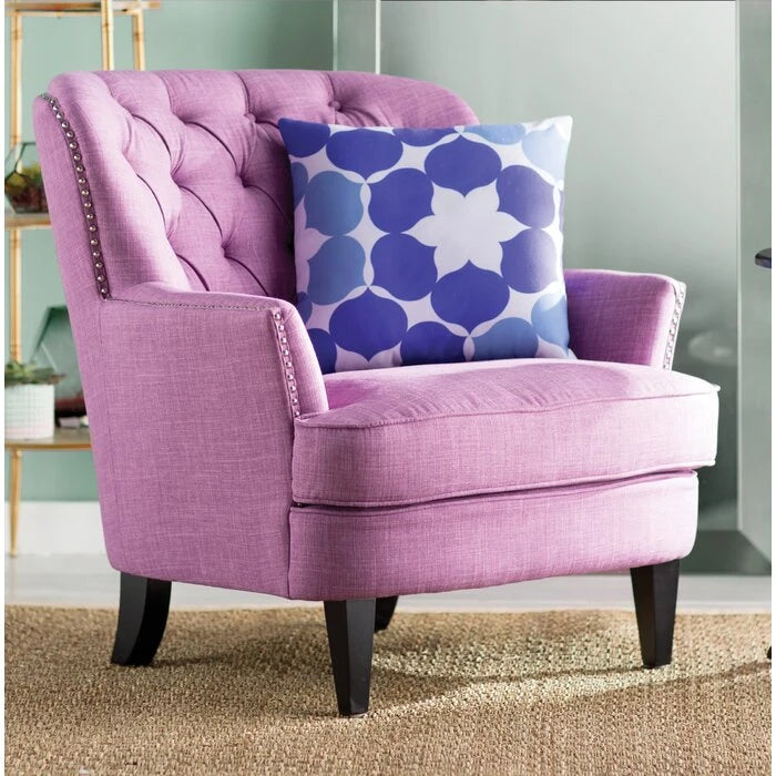 PALMARY – Purple Modern Flared Arm Sofa Chair