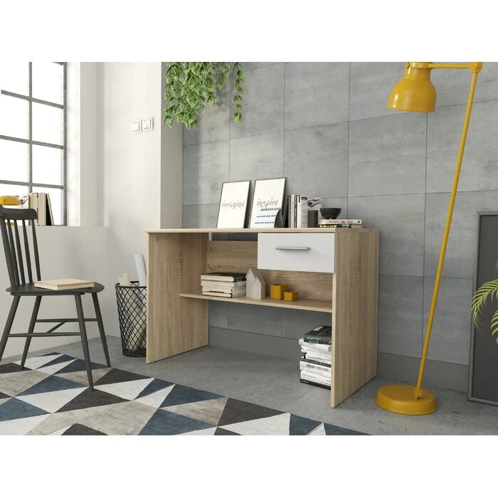QUININ – Oak Brown & White Work Desk