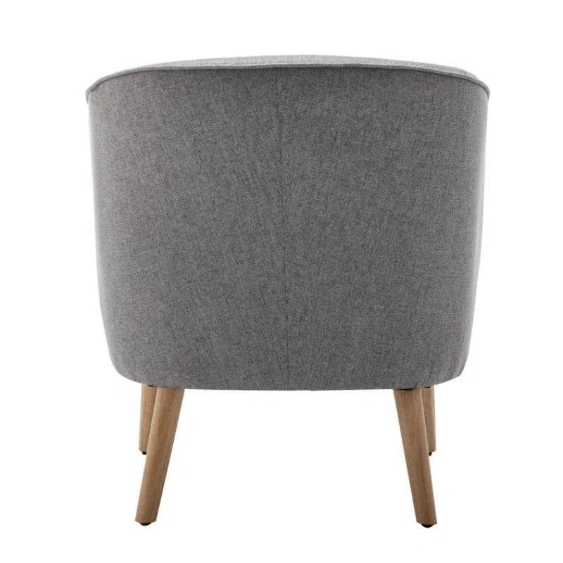 RHINO – Grey Accent Chair with Oak Brown Legs