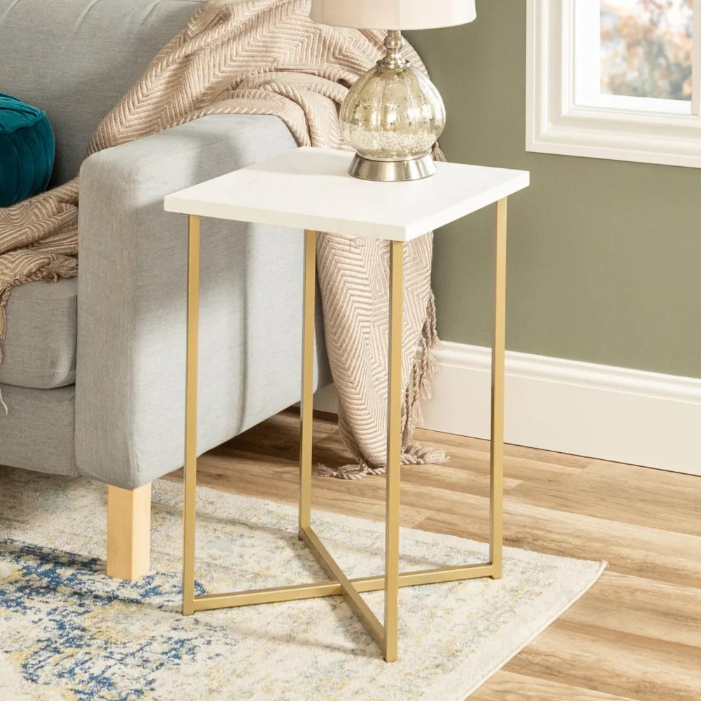 QUESH - Crossed Legs Marble Top Side Table