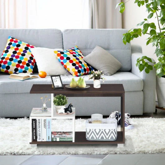 SEASON - Storage Coffee Center Table Dark Brown & White