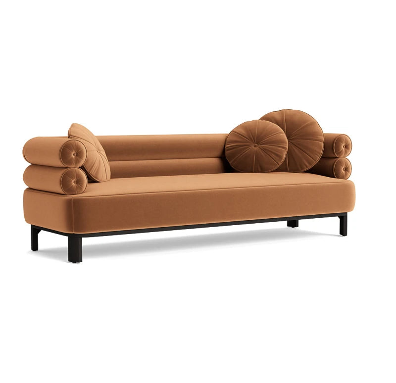 MUBEE – Round Cushioned Three Seater Sofa