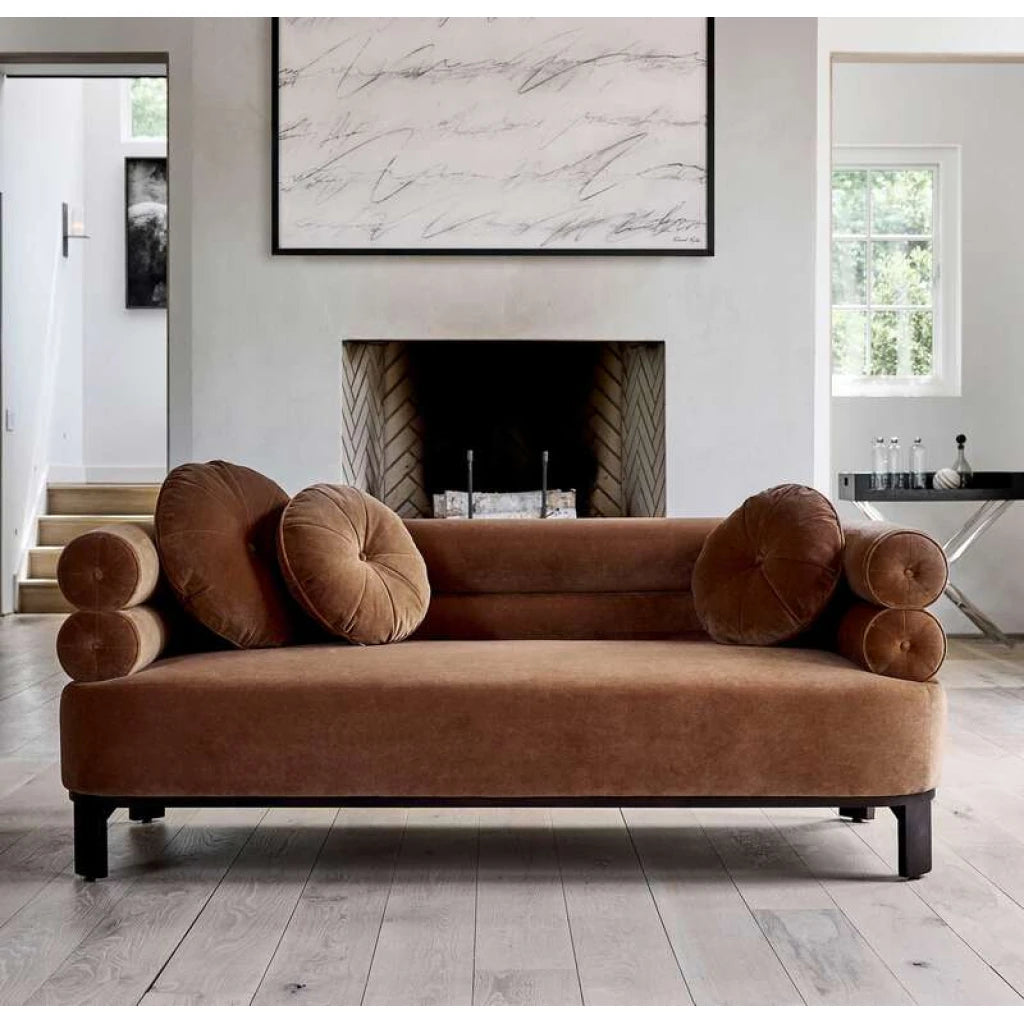 MUBEE – Round Cushioned Three Seater Sofa