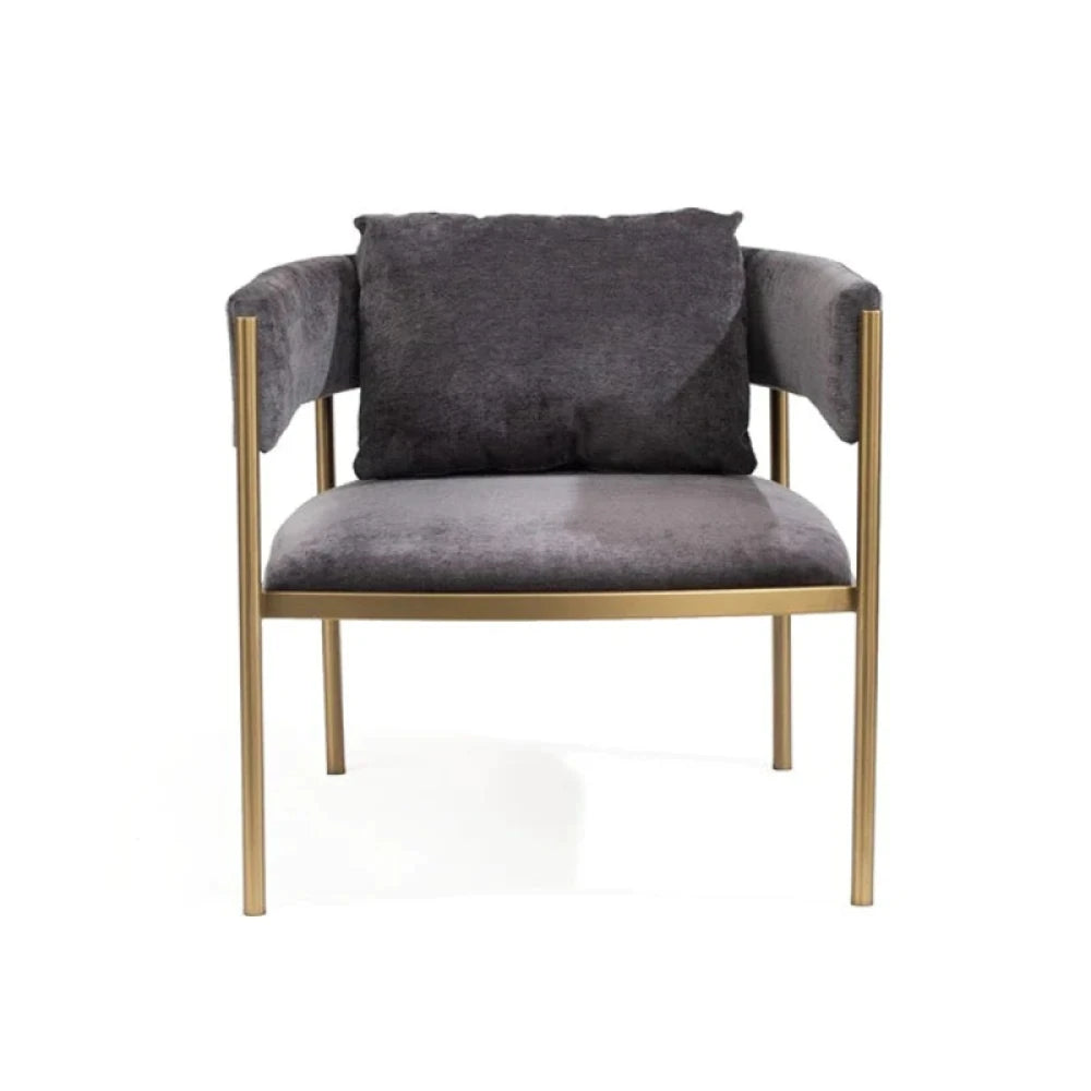 SHADOW – Golden Metallic Frame Lounge Chair