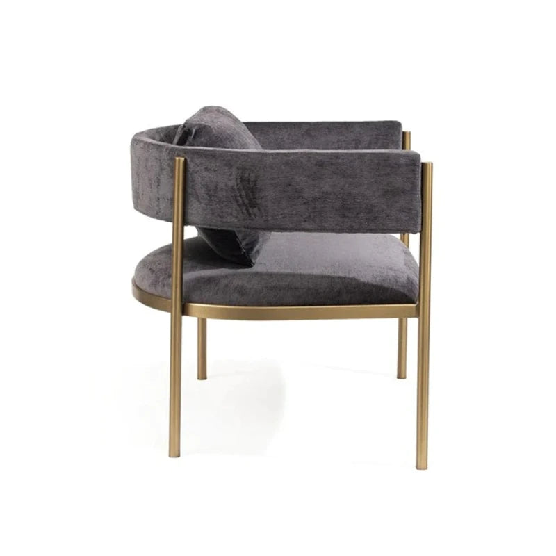 SHADOW – Golden Metallic Frame Lounge Chair