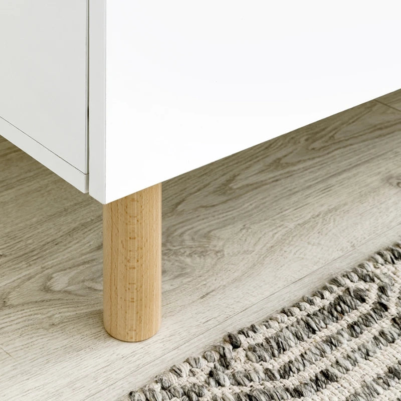 LAYRA – Contemporary Style White & Oak Brown Side Board