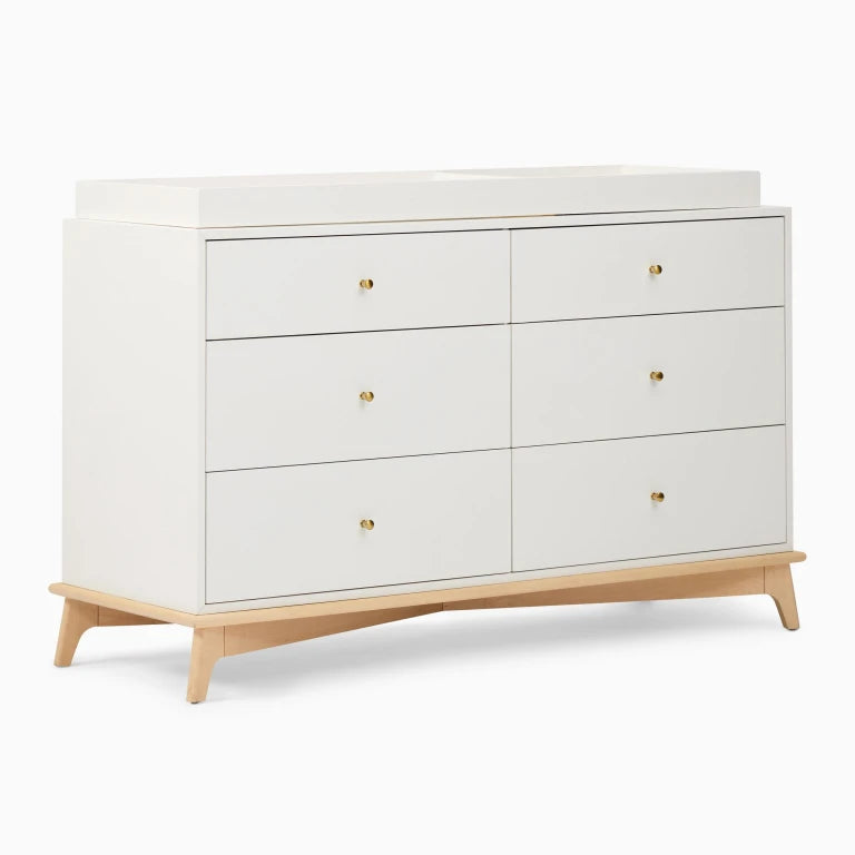 PLUME – Contemporary Design Changing Table in White & Oak Brown