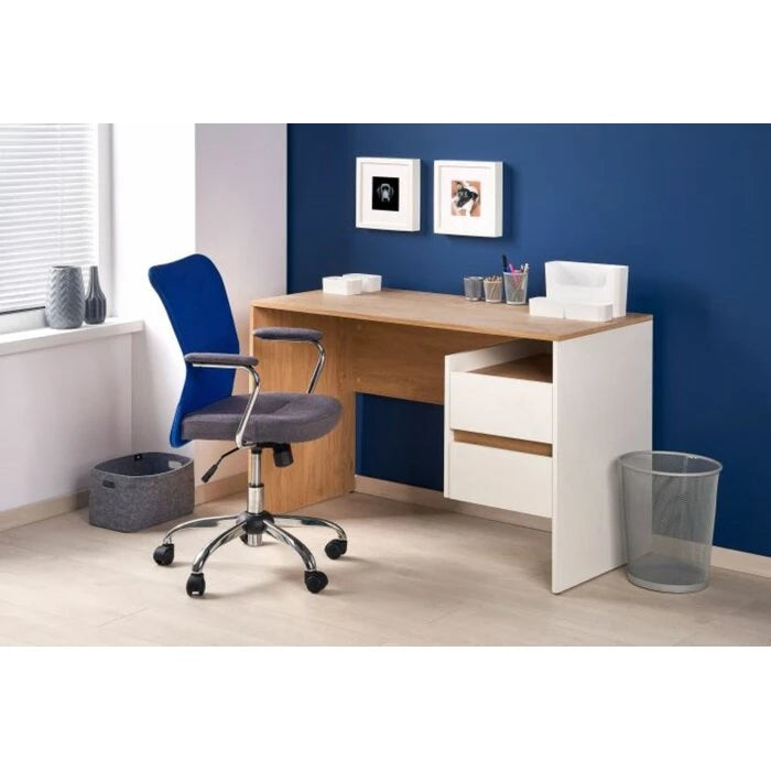TOMMY – White & Oak Brown Modern Work Desk