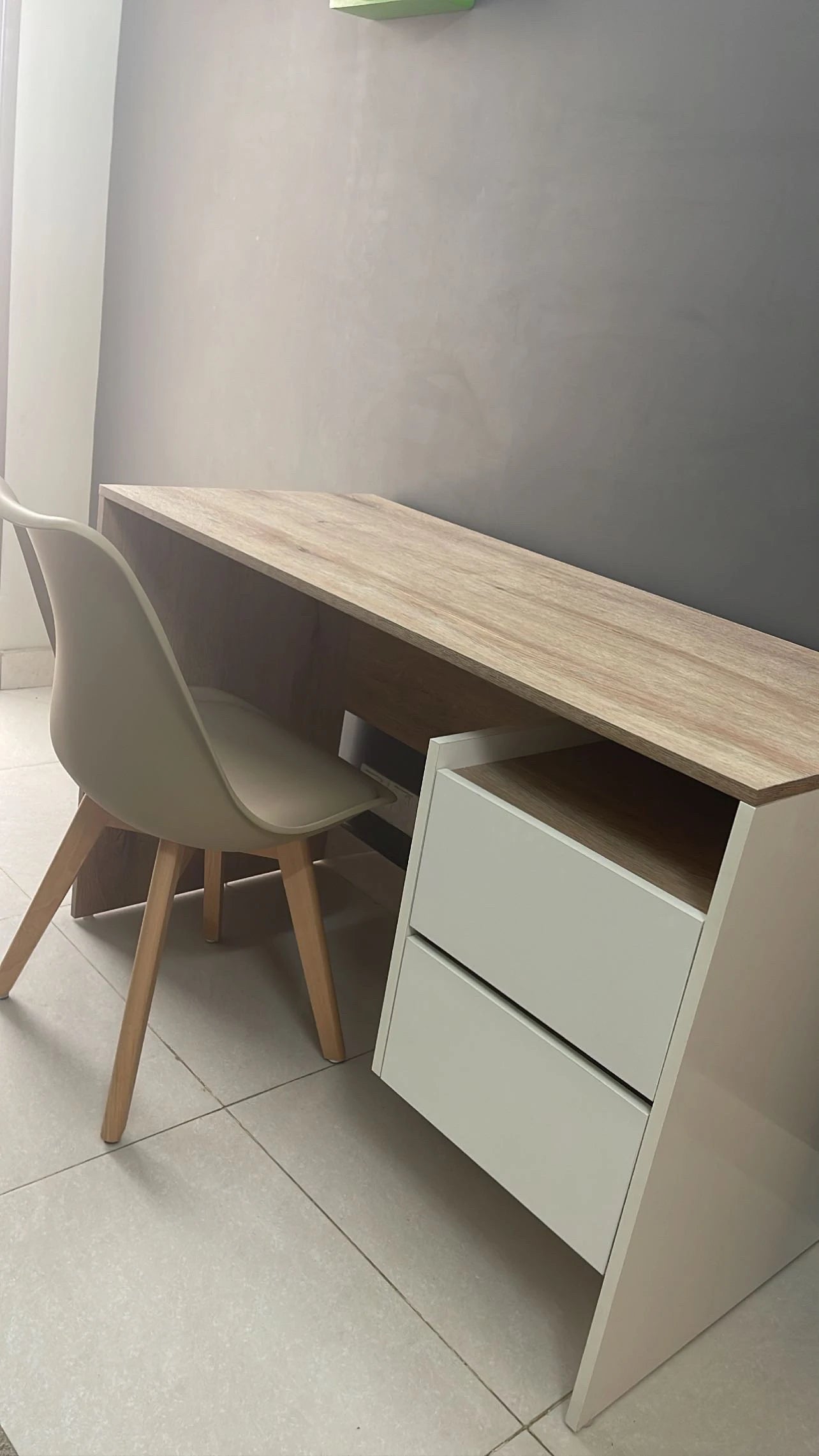 TOMMY – White & Oak Brown Modern Work Desk