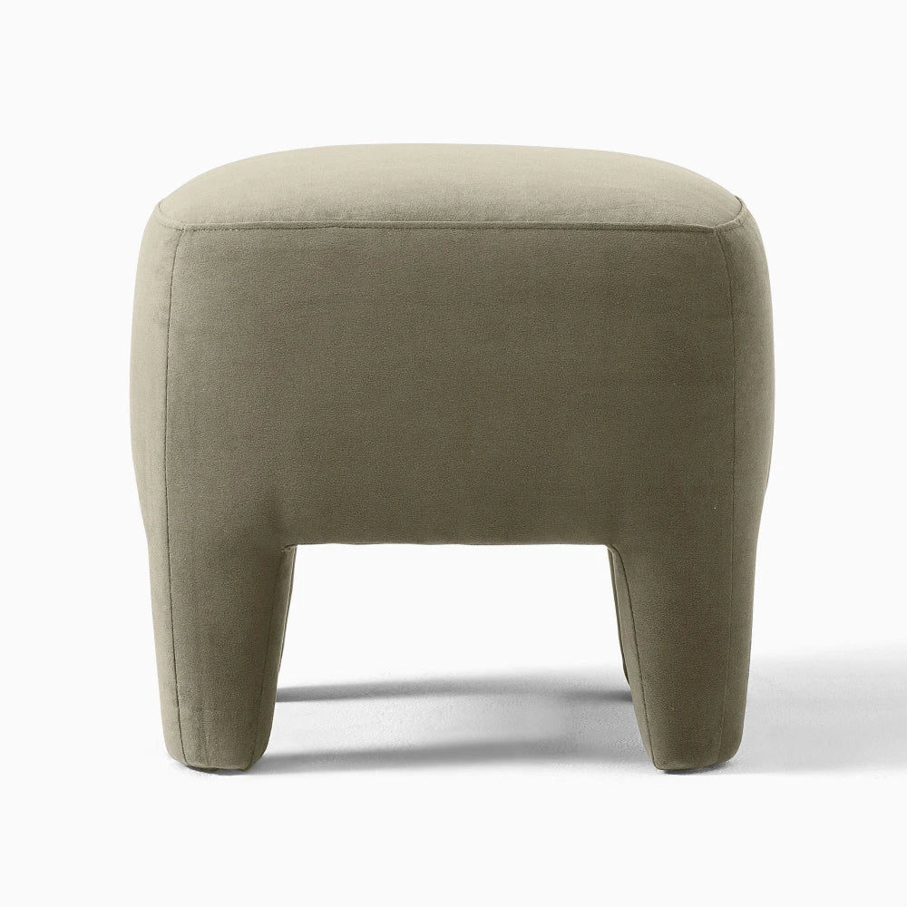 LUNAIR – Oliver Green Modern Style Square Ottoman Stool