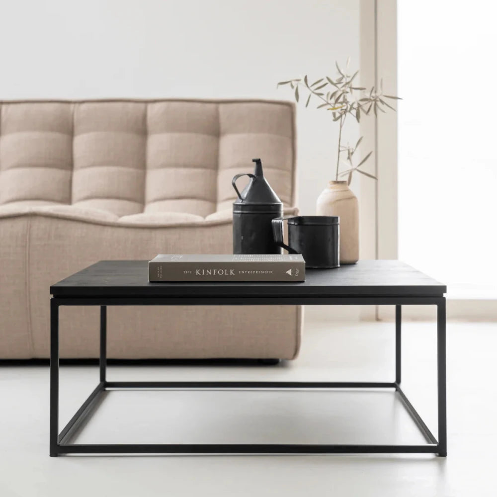 STARTO – Contemporary Style Metallic Frame Coffee Table in Black
