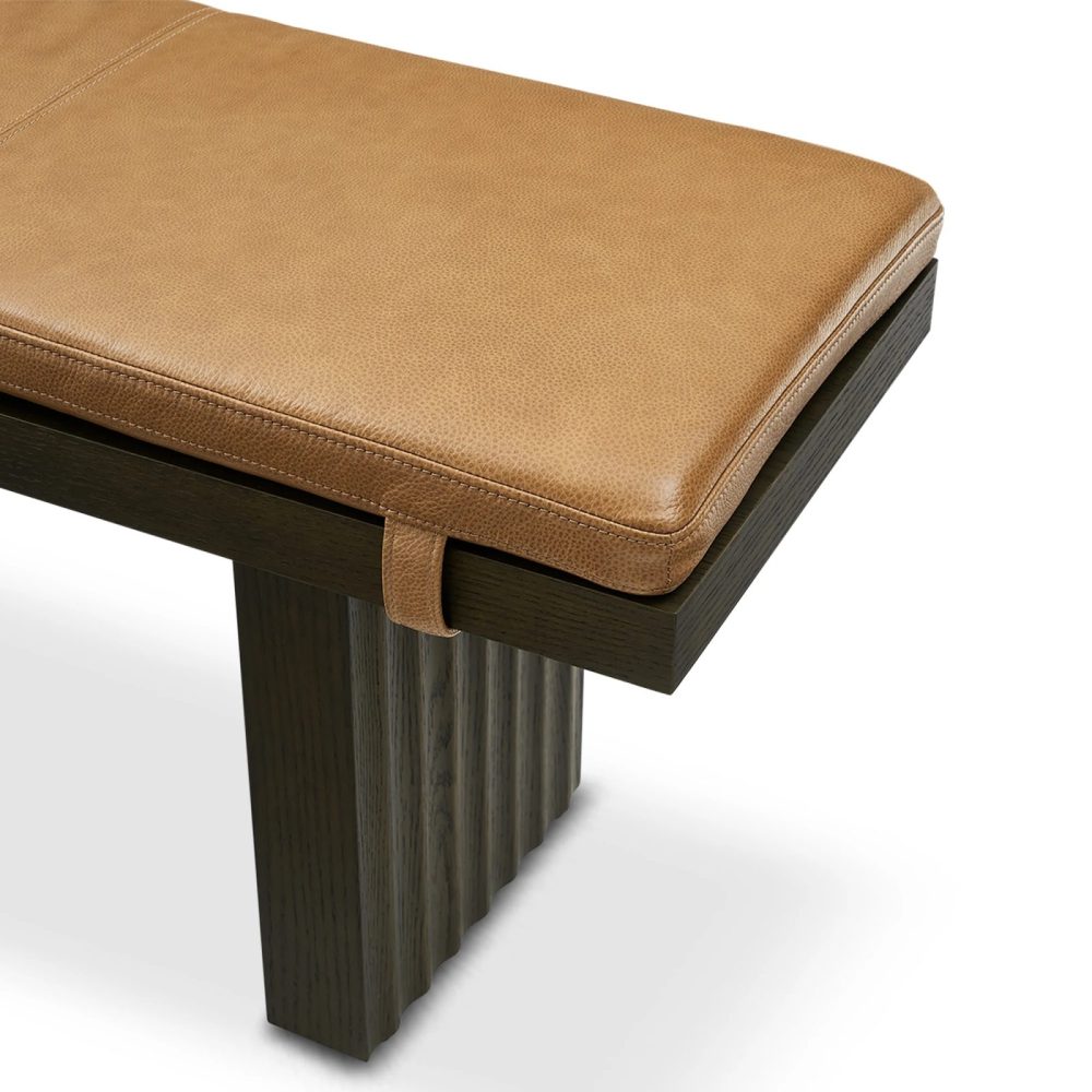 NOIR - Black Textured Dining Table Set with Bench