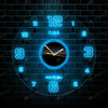 Acrylic Modern Neon Wall Clock With Neon LED Backlight