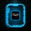 I-Watch Acrylic Modern Neon Wall Clock With Neon LED Backlight