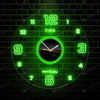 Acrylic Modern Neon Wall Clock With Neon LED Backlight