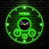 Acrylic Modern Neon Wall Clock With Neon LED Backlight