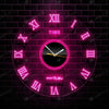 Acrylic Modern Neon Wall Clock With Neon LED Backlight