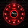 Acrylic Modern Neon Wall Clock With Neon LED Backlight