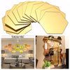 Acrylic Hexagon wall decor Mirror (Gold)