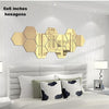 Acrylic Hexagon wall decor Mirror (Gold)